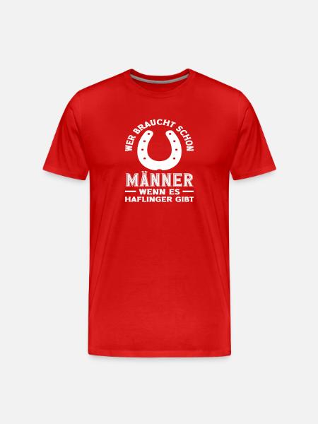 Who Needs Men Haflinger Pony Riding - Men's Premium Organic T-Shirt - red
