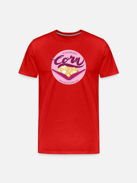 Maïs avec fond rose - T-shirt bio Premium Homme - rouge