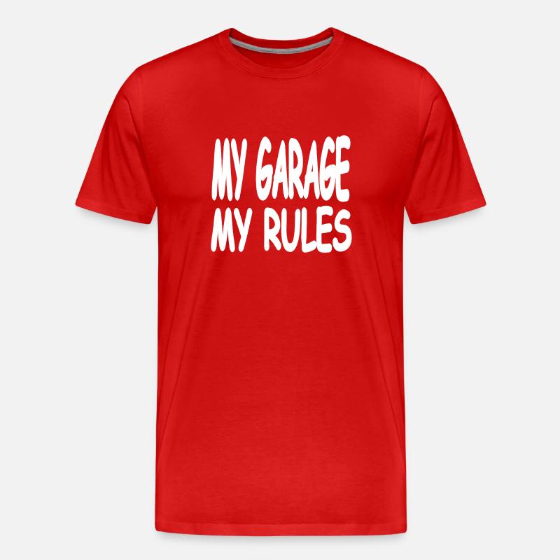 Garage - Männer Premium Bio T-Shirt - Rot