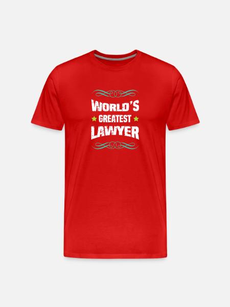 World's Greatest Lawyer Design - Men's Premium Organic T-Shirt - red