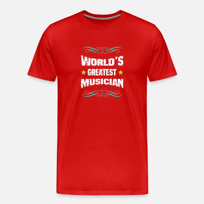 Weltbester Musiker  - Männer Premium Bio T-Shirt - Rot