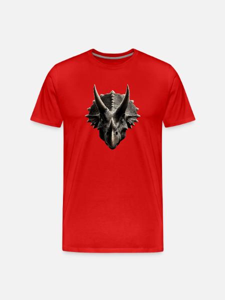 Triceratops Dinosaur Dinos Triceratops Dino - Men's Premium Organic T-Shirt - red