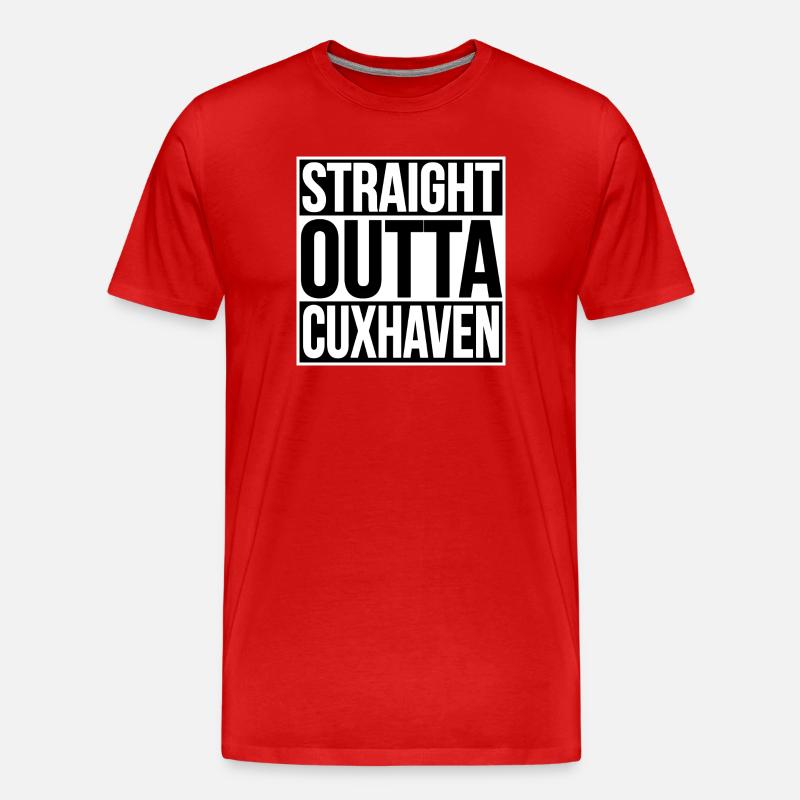 Straight Outta Cuxhaven - Männer Premium Bio T-Shirt - Rot
