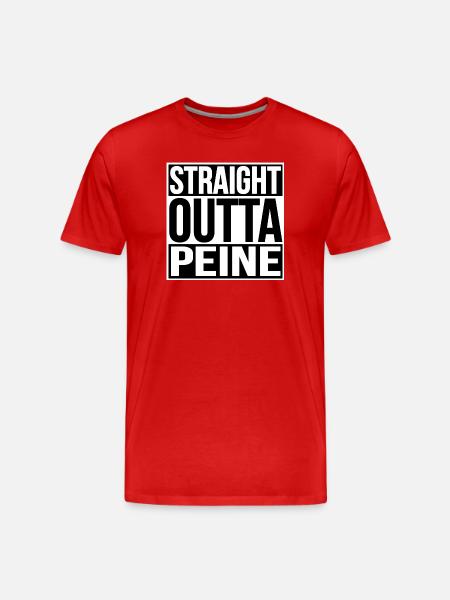 STRAIGHT OUTTA PEINE - Men's Premium Organic T-Shirt - red
