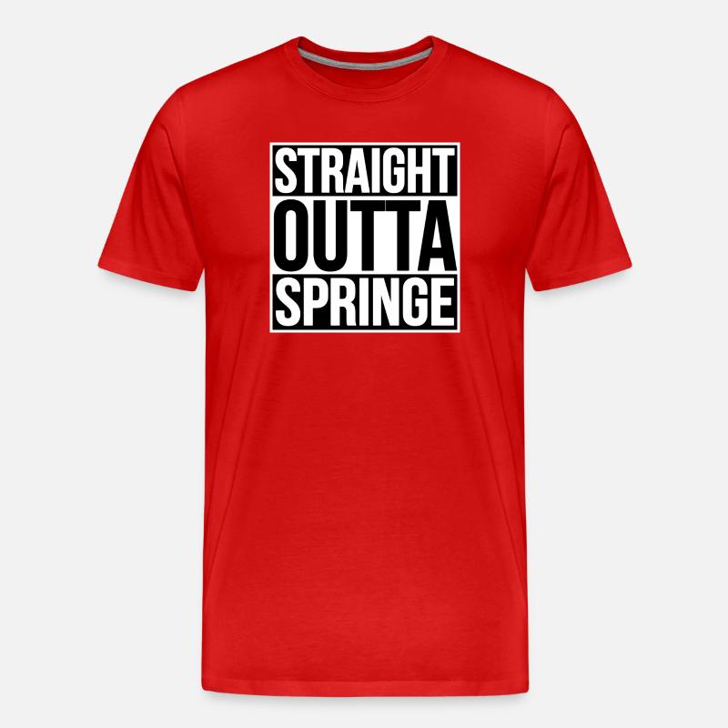 STRAIGHT OUTTA SPRINGE - Männer Premium Bio T-Shirt - Rot