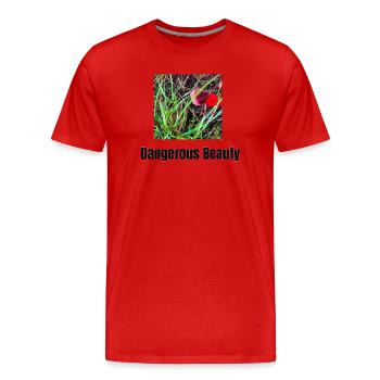 Beauté dangereuse dans la nature Japonais mille - T-shirt bio Premium Homme - rouge - Devant - Damien (186cm)