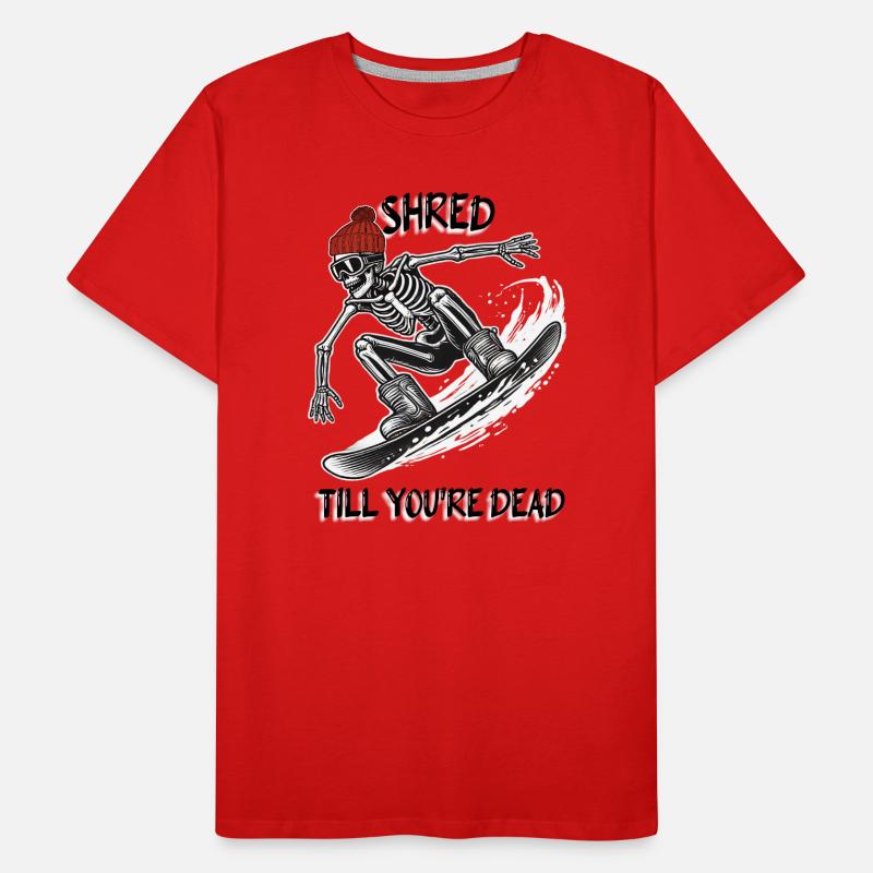 Skelett Snowboarder Männer Premium Bio T-Shirt