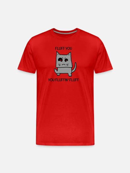 Fluffy - fluff you - Men's Premium Organic T-Shirt - red