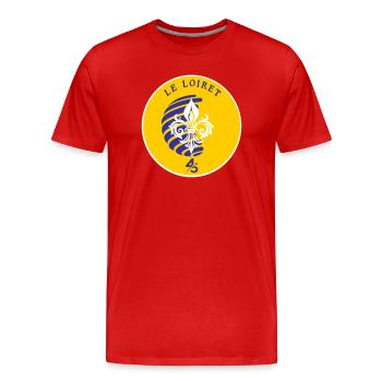 Fleur de Lys Loiret 45 - T-shirt bio Premium Homme - rouge - Devant - Damien (186cm)