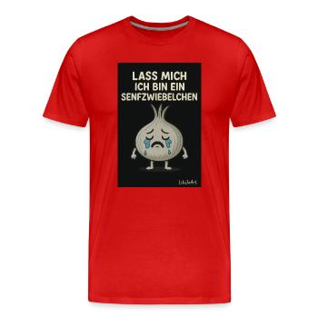 Oignon moutarde pleureur - T-shirt bio Premium Homme - rouge - Devant - Damien (186cm)