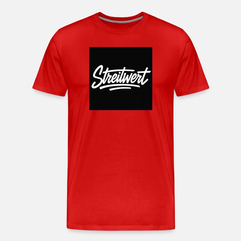 Disputed Script Logo Black - Men's Premium Organic T-Shirt - red