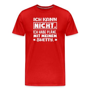 Shetty Pferde Pferdemädchen Reiten Ponyfans Reiter - Männer Premium Bio T-Shirt - Rot - Vorne - Damien (186cm)