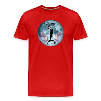 Dream – Reach for the Stars - Men's Premium Organic T-Shirt - red - Front - Damien (186cm)