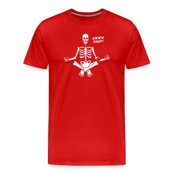 Fracture osseuse Fracture osseuse du squelette d’Halloween - T-shirt bio Premium Homme - rouge - Devant - Damien (186cm)