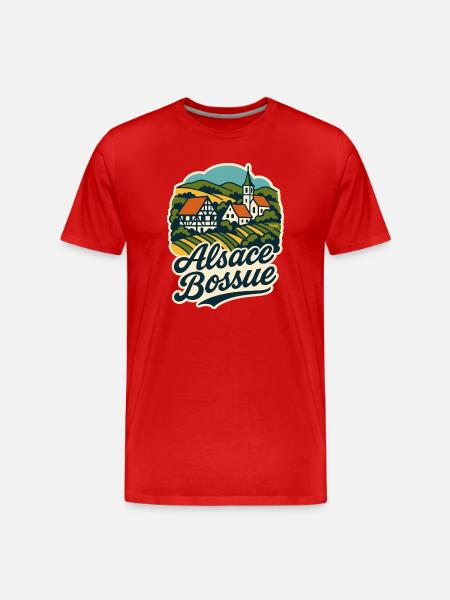 Alsace Bossue Illustration - Men's Premium Organic T-Shirt - red
