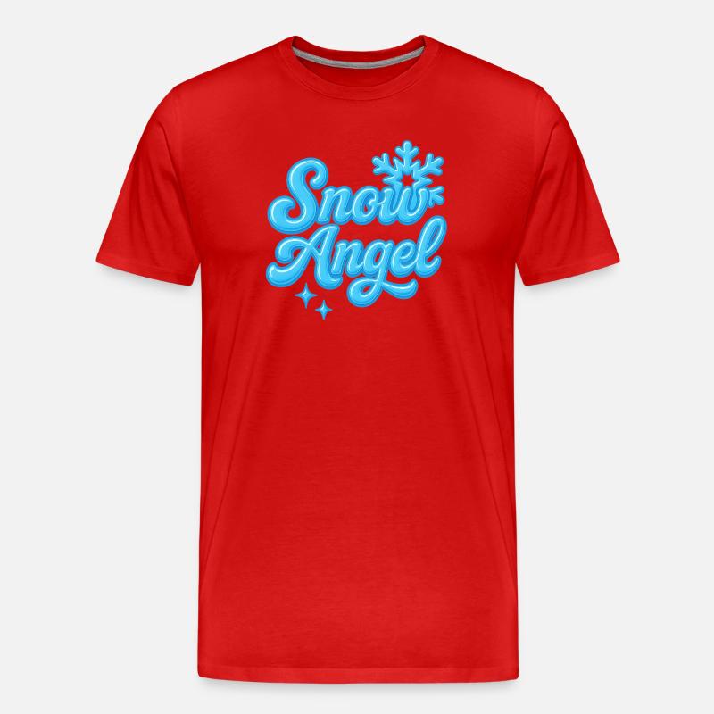 snow angle / y2k statement design  - Männer Premium Bio T-Shirt - Rot