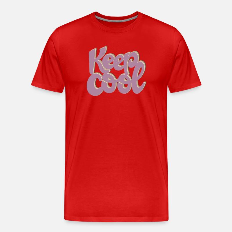 KEEP COOL - Männer Premium Bio T-Shirt - Rot