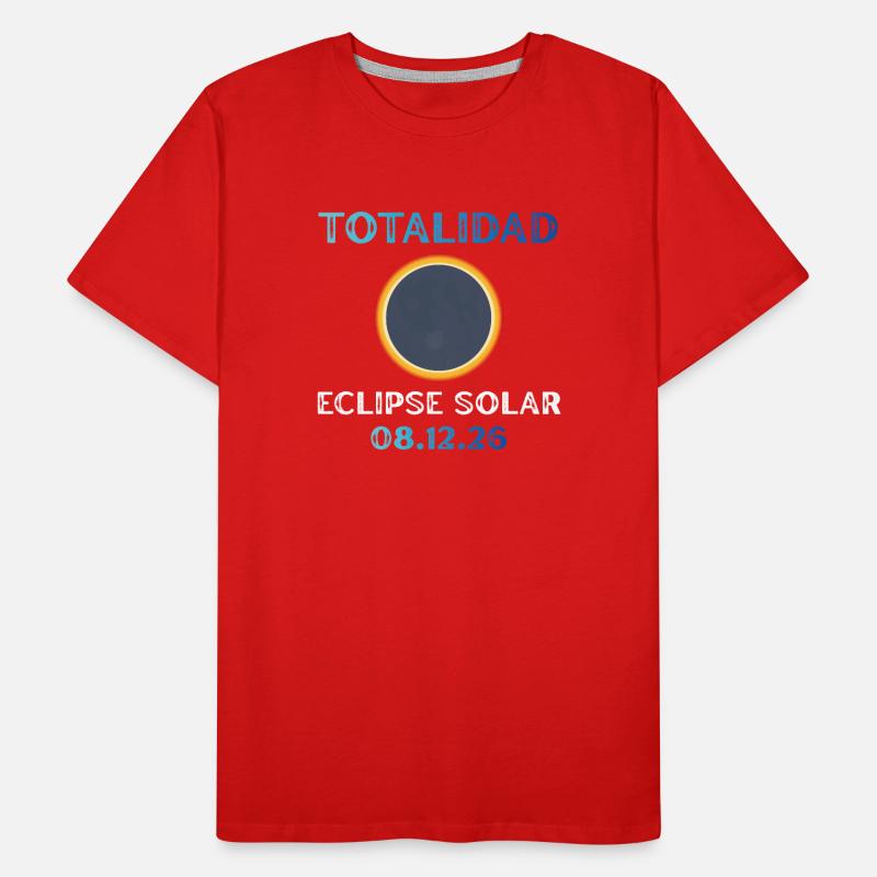 Totalité de l’éclipse solaire de 2026 T-shirt bio Premium Homme