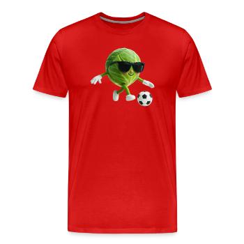 Fußball Kohl - Männer Premium Bio T-Shirt - Rot - Vorne - Damien (186cm)