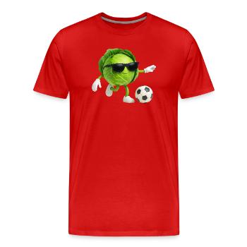 Kohl Fußball - Männer Premium Bio T-Shirt - Rot - Vorne - Damien (186cm)