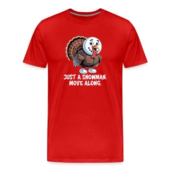 No turkey for dinner - Men's Premium Organic T-Shirt - red - Front - Damien (186cm)