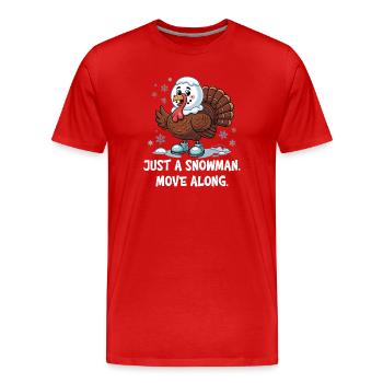 No turkey for dinner - Men's Premium Organic T-Shirt - red - Front - Damien (186cm)