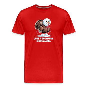 No turkey for dinner - Men's Premium Organic T-Shirt - red - Front - Damien (186cm)