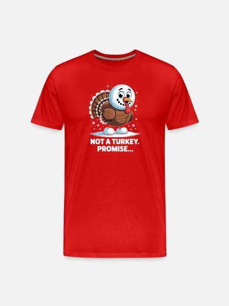No turkey for dinner - Men's Premium Organic T-Shirt - red