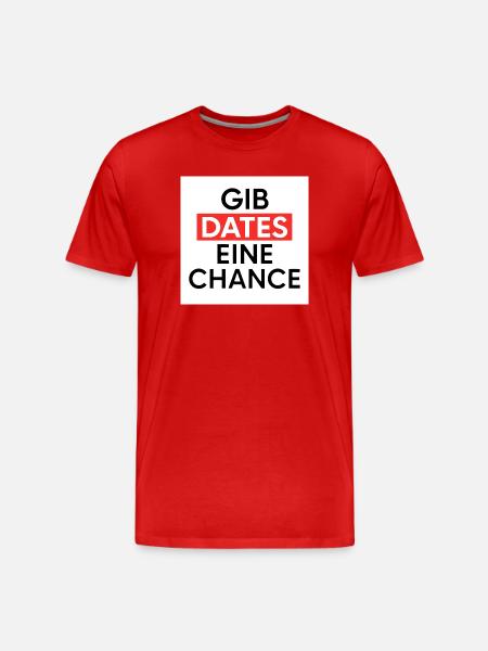 Give dates a chance - Men's Premium Organic T-Shirt - red