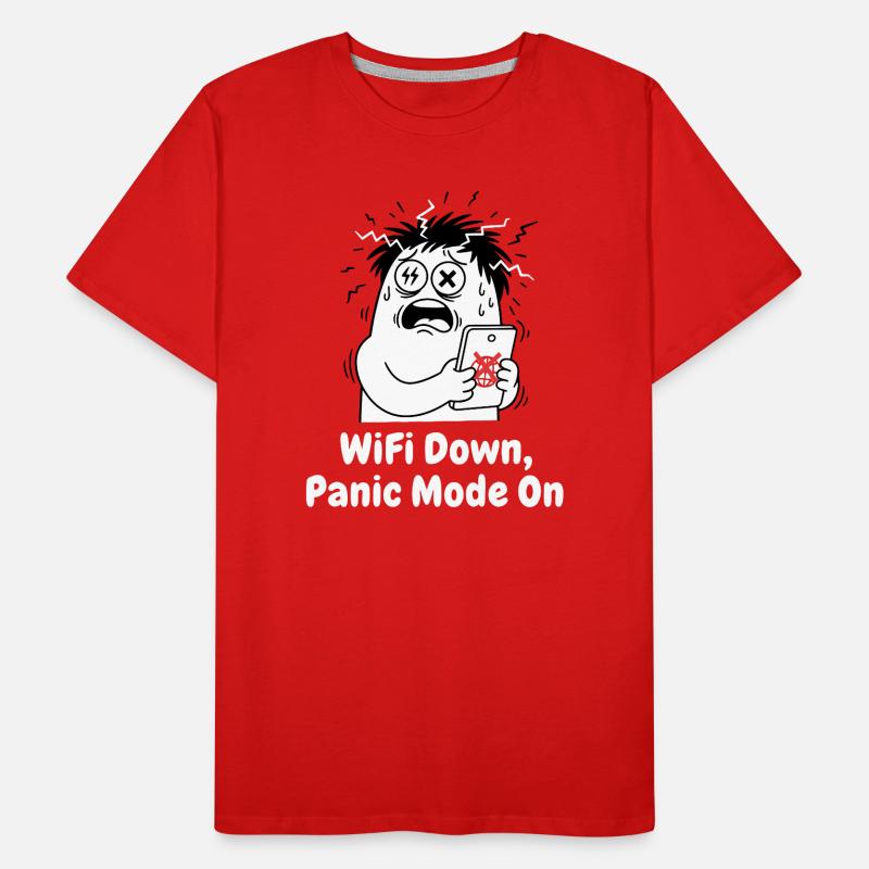 WiFi Failure Panic Mode Men's Premium Organic T-Shirt