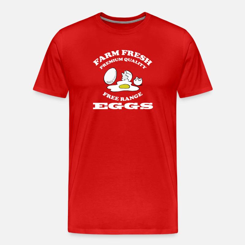 Eggs - Men's Premium Organic T-Shirt - red