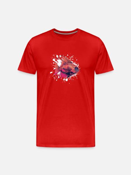 Fish Blobs - Men's Premium Organic T-Shirt - red