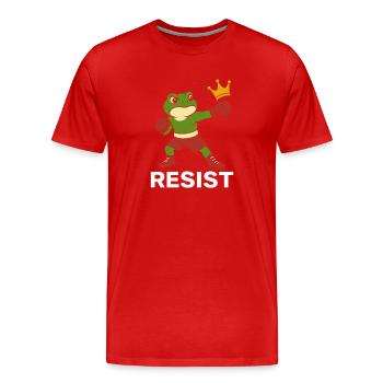 Combattre la résistance du roi grenouille - T-shirt bio Premium Homme - rouge - Devant - Damien (186cm)