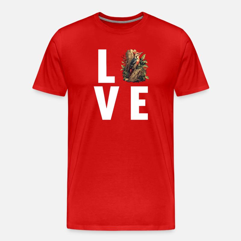 Spechte Specht - Männer Premium Bio T-Shirt - Rot