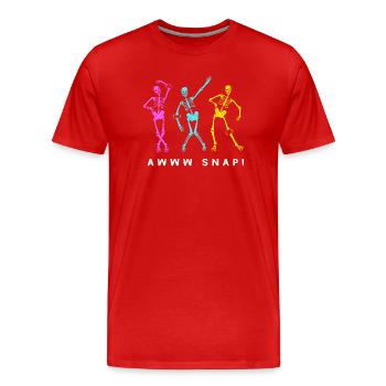Fracture du bras Fracture osseuse du squelette d’Halloween - T-shirt bio Premium Homme - rouge - Devant - Damien (186cm)