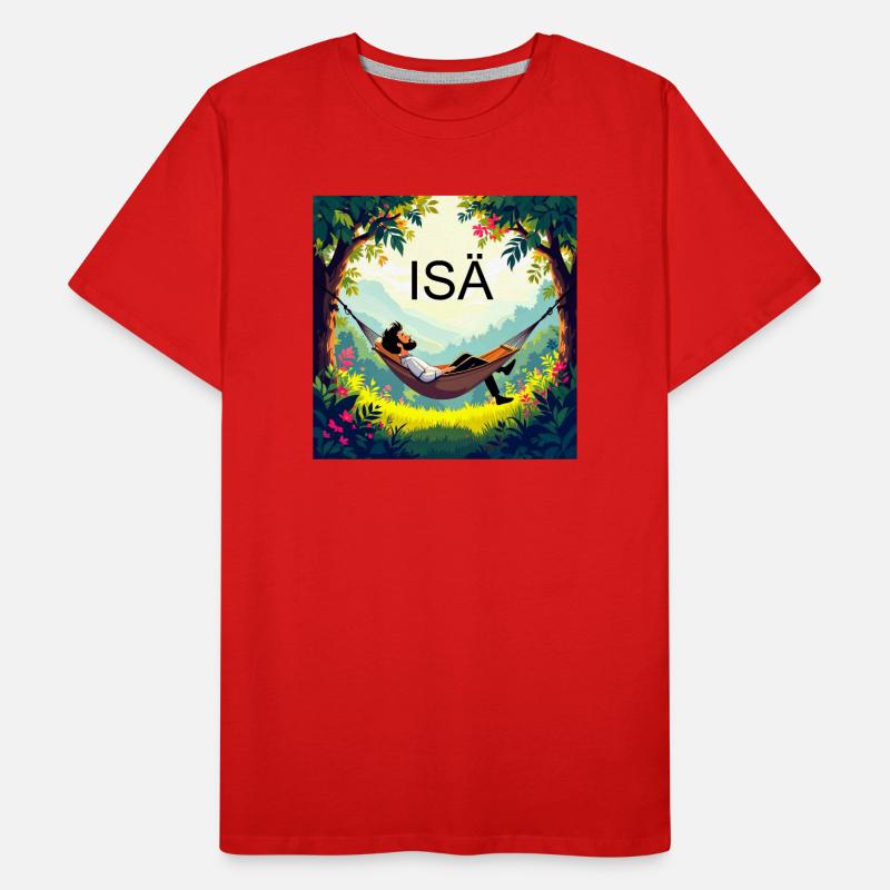 Dad in a hammock Men's Premium Organic T-Shirt