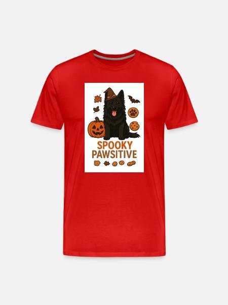 Pawsitive effrayant - T-shirt bio Premium Homme - rouge