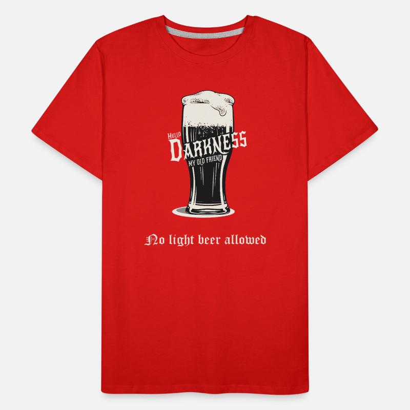 No Light Beer Allowed – Dunkles Bier Design Männer Premium Bio T-Shirt