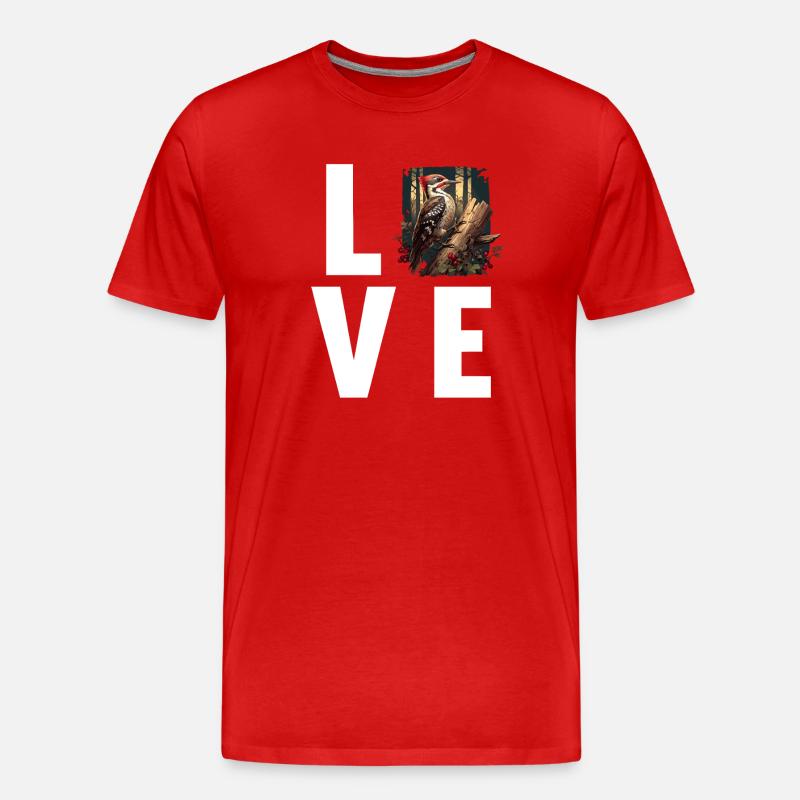 Spechte Specht - Männer Premium Bio T-Shirt - Rot