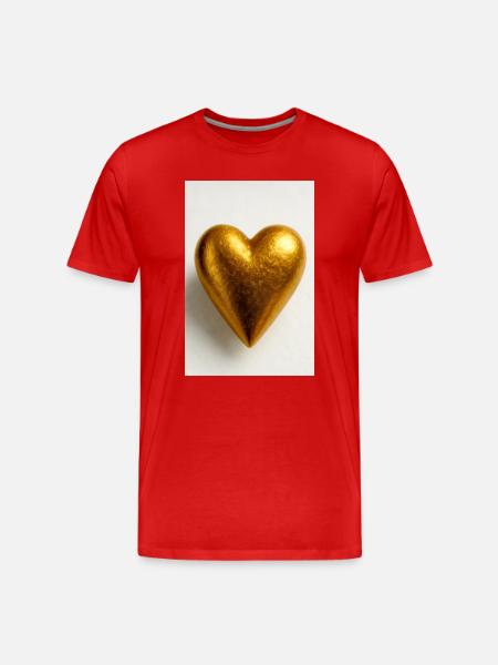 A heart of gold - Men's Premium Organic T-Shirt - red