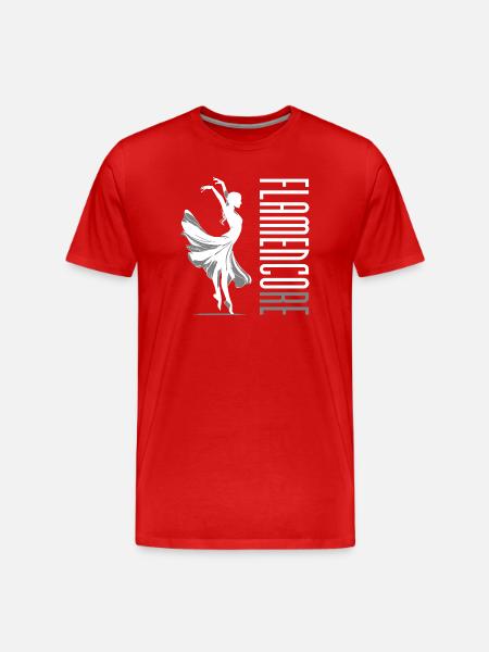 Flamencore Weiß - Männer Premium Bio T-Shirt - Rot