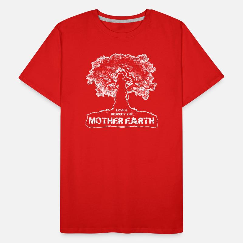 Mutter Erde - Weißes Design Männer Premium Bio T-Shirt