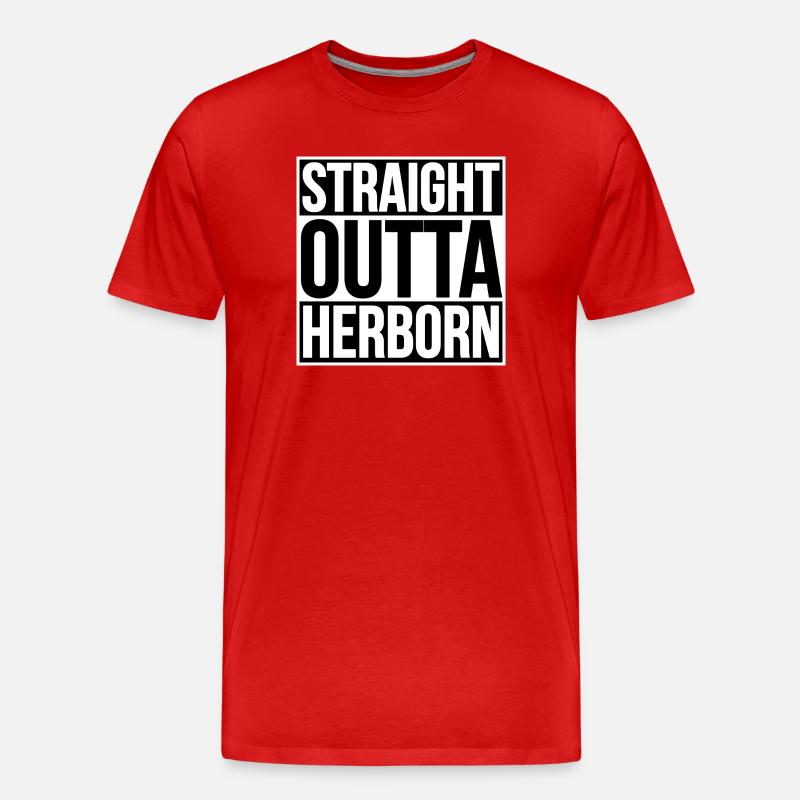 STRAIGHT OUTTA HERBORN - Männer Premium Bio T-Shirt - Rot