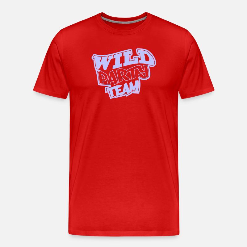Wild Party Team Graffiti - Männer Premium Bio T-Shirt - Rot