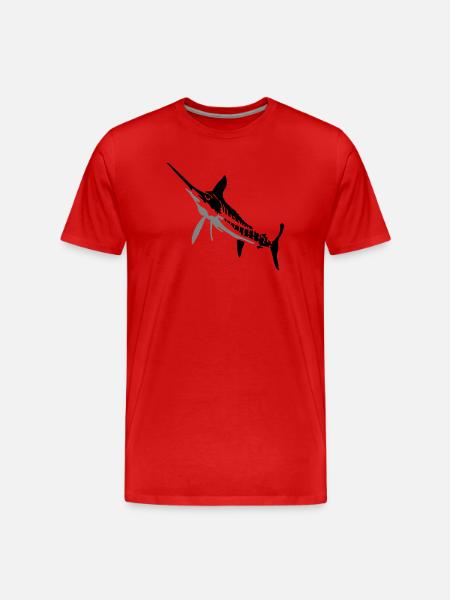 Speerfisch - Männer Premium Bio T-Shirt - Rot