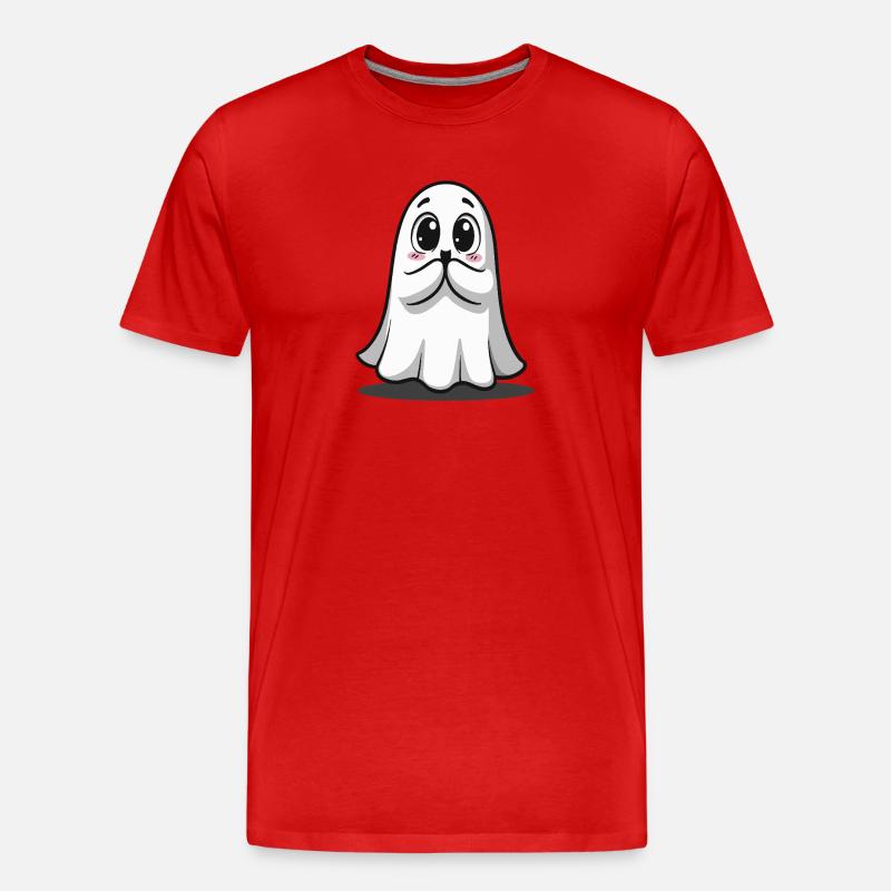 Halloween Süsser Geist - Männer Premium Bio T-Shirt - Rot