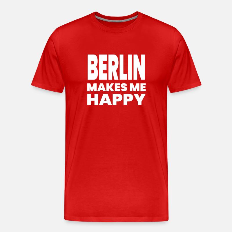 Berlin - Männer Premium Bio T-Shirt - Rot