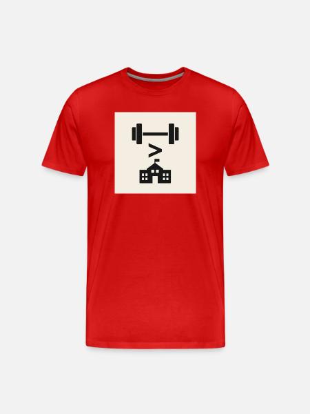 Strength Over School Emblem - Men's Premium Organic T-Shirt - red