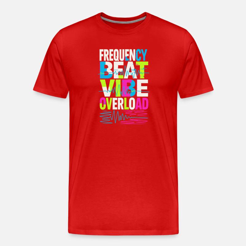 Frequency Beat Vibe Overload Design - Männer Premium Bio T-Shirt - Rot