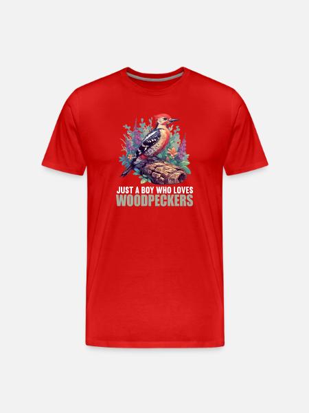 Spechte Specht - Männer Premium Bio T-Shirt - Rot